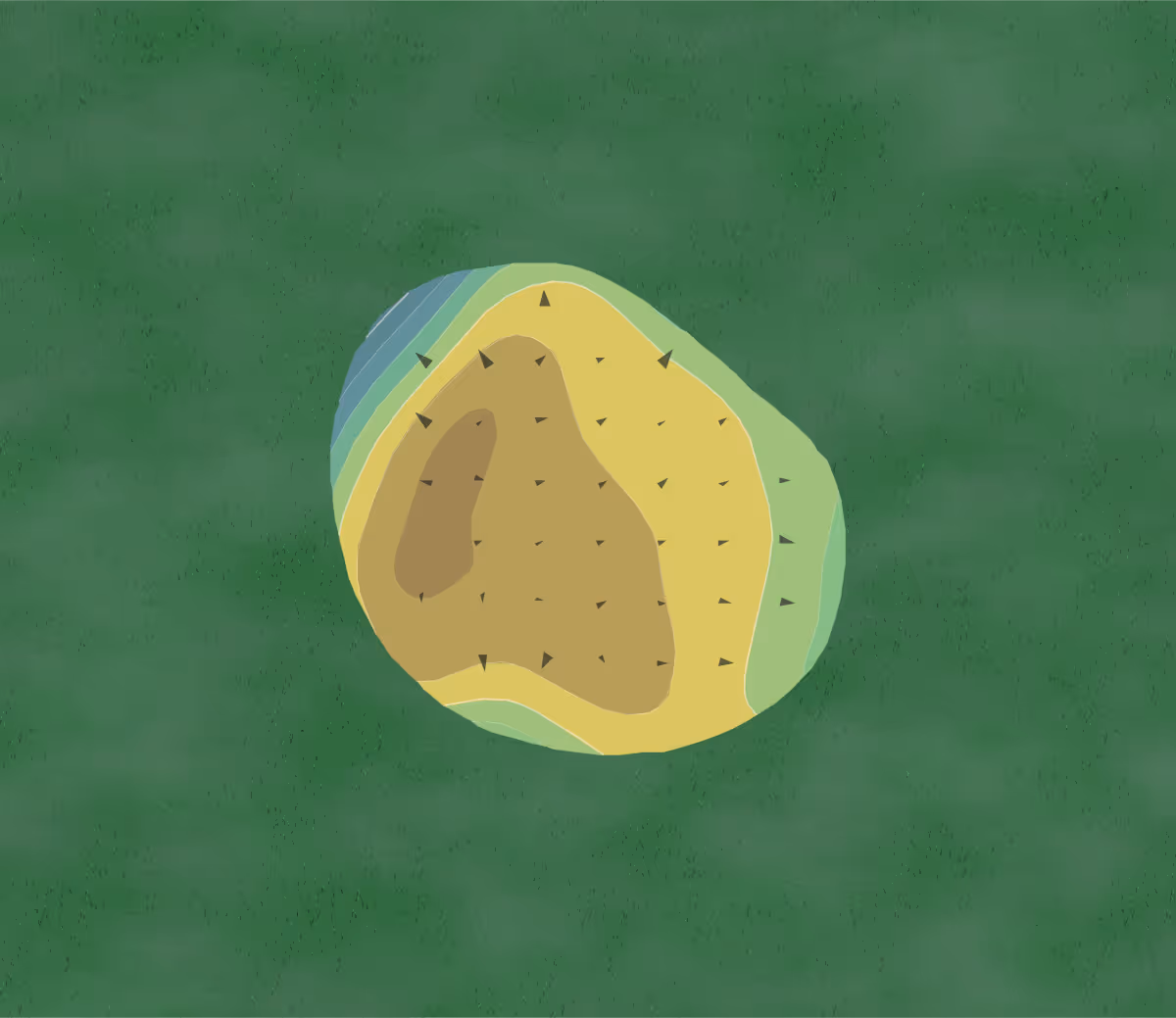Green contour map of Wawona in California, United States — 45 elevation contours at a 3-inch interval with fall-line arrows, traced from 1-meter lidar