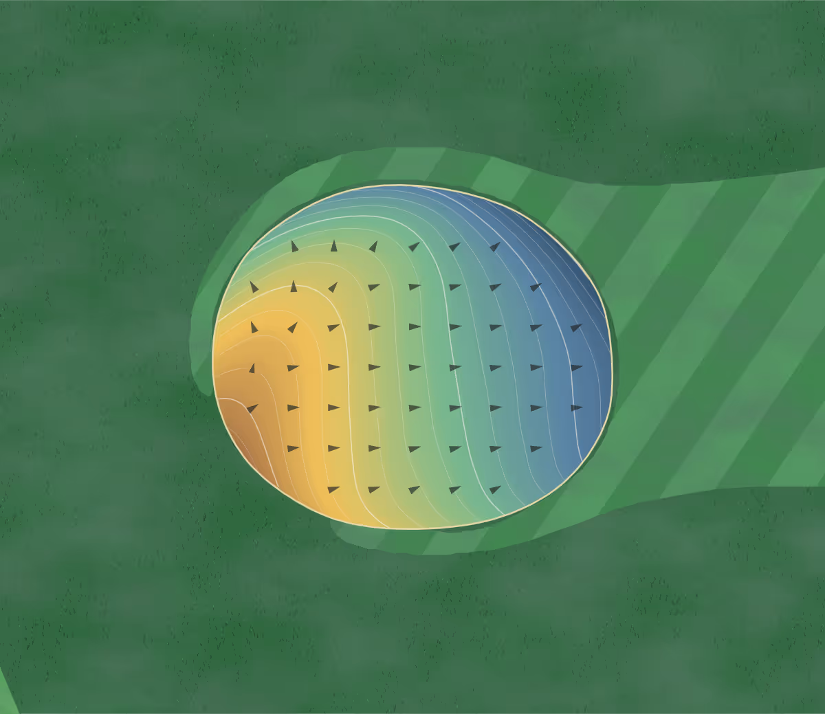 Green contour map of West Liberty in West Liberty, Iowa: 111 elevation contours at a 3-inch interval with fall-line arrows, traced from 1-meter lidar