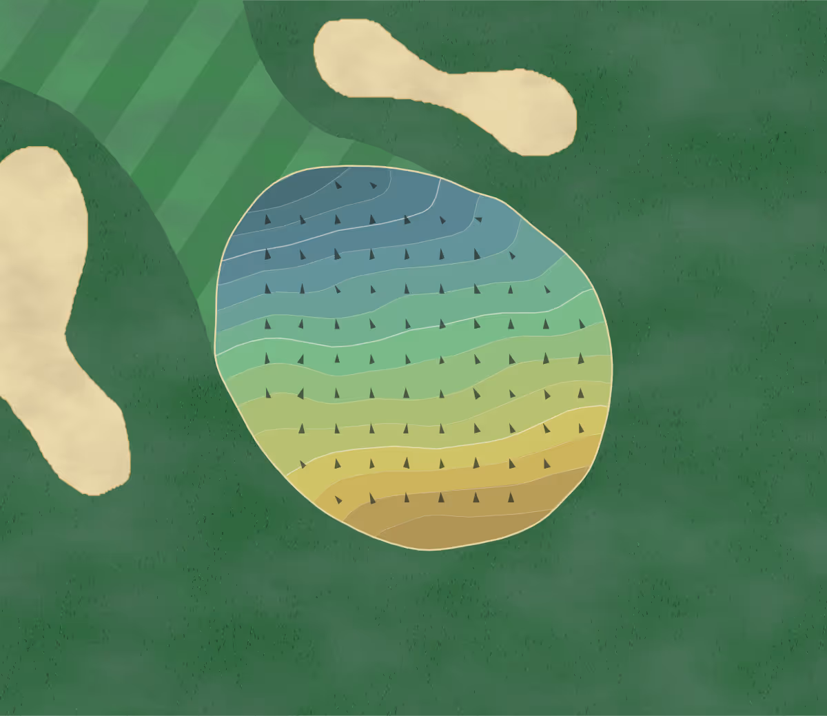 Green contour map of Western Lakes in Pewaukee, Wisconsin — 188 elevation contours at a 3-inch interval with fall-line arrows, traced from 1-meter lidar