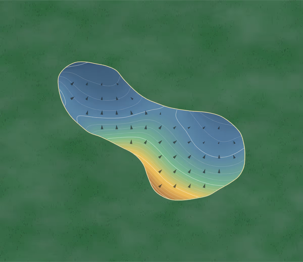 Green contour map of Weston Hills in Lehigh Acres, Florida — 151 elevation contours at a 3-inch interval with fall-line arrows, traced from 1-meter lidar