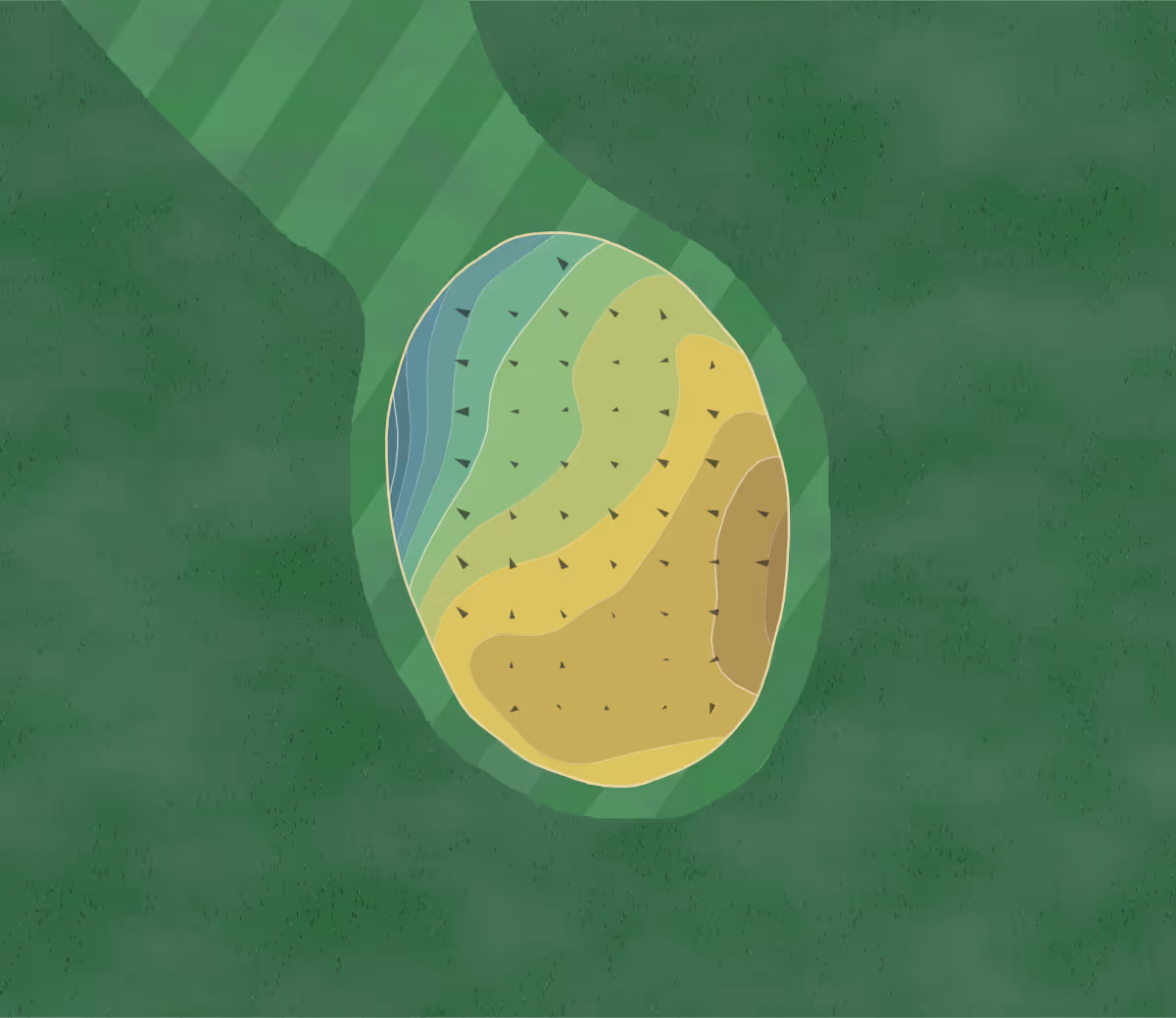 Green contour map of Westwood Gc in Omaha, Nebraska — 81 elevation contours at a 3-inch interval with fall-line arrows, traced from 1-meter lidar