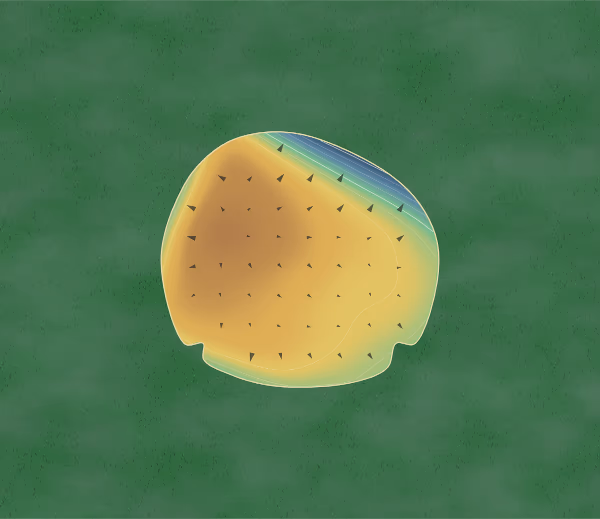 Green contour map of Westwood in Scottsburg, Indiana: 86 elevation contours at a 3-inch interval with fall-line arrows, traced from 1-meter lidar