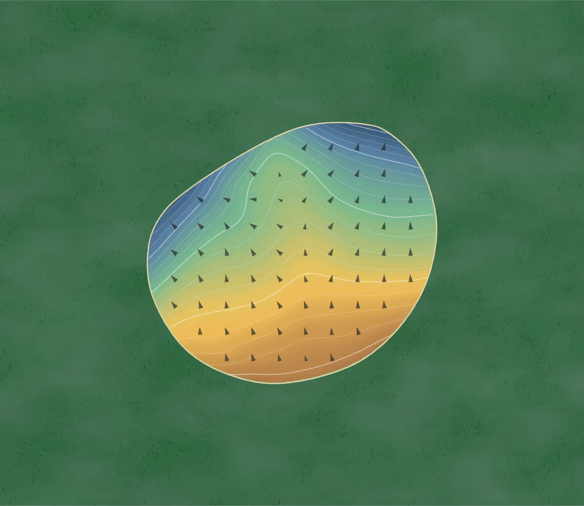 Green contour map of Wheatland in Wheatland, Wyoming: 110 elevation contours at a 3-inch interval with fall-line arrows, traced from 1-meter lidar