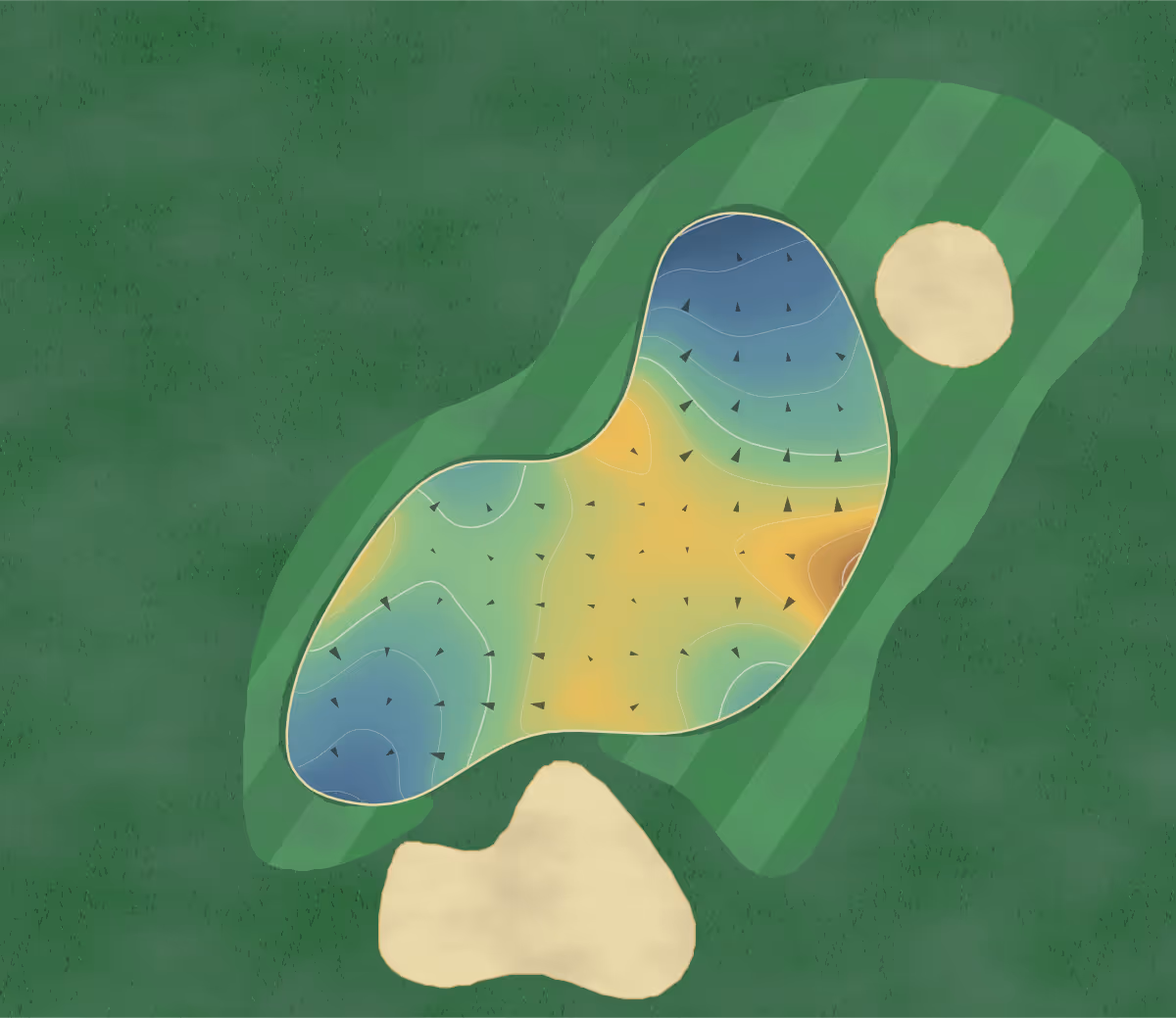 Green contour map of Wichita Falls in Wichita Falls, Texas: 173 elevation contours at a 3-inch interval with fall-line arrows, traced from 1-meter lidar
