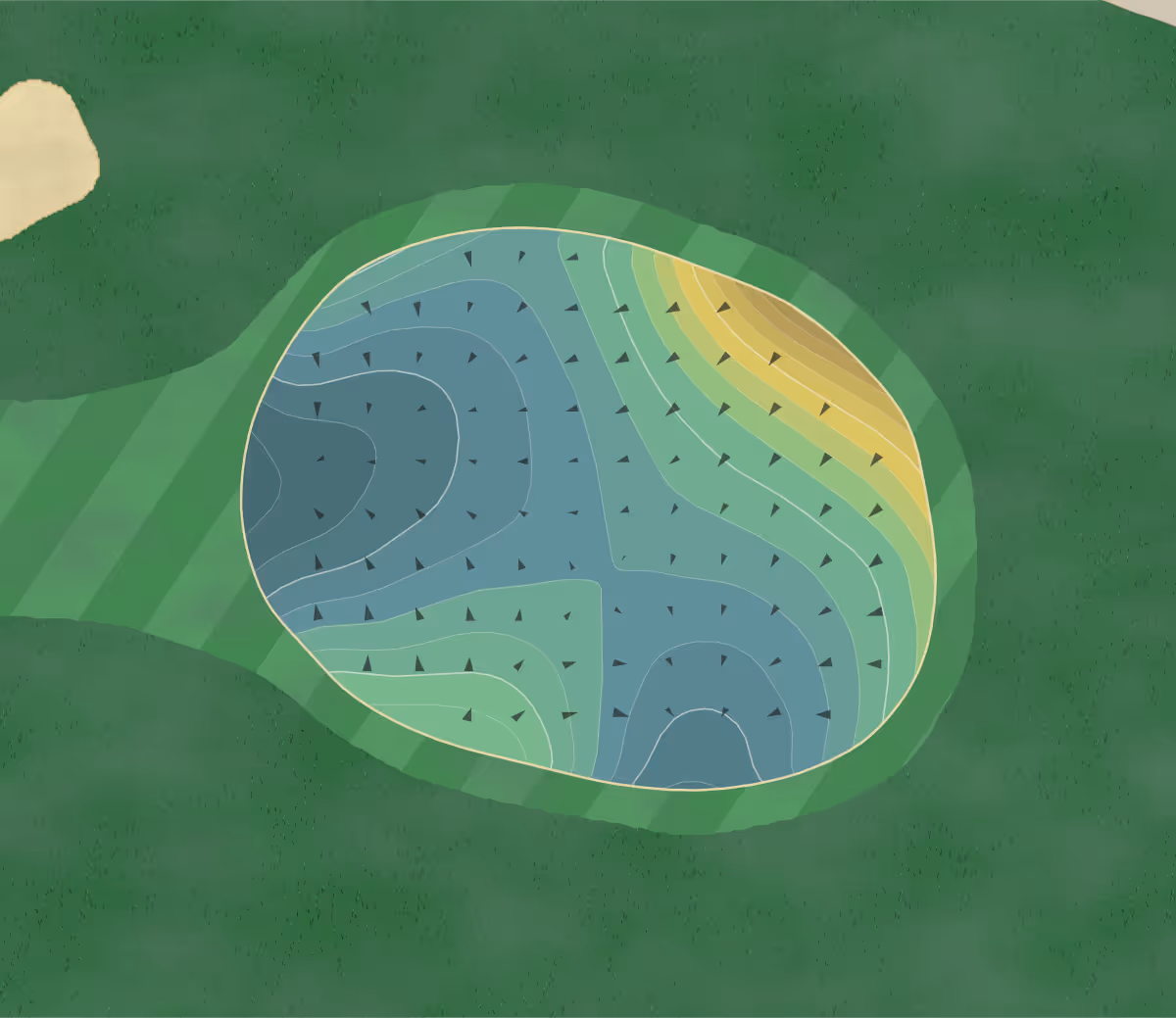 Green contour map of Wildhorse in Davis, California — 269 elevation contours at a 3-inch interval with fall-line arrows, traced from 1-meter lidar