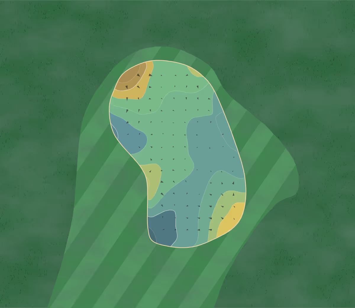 Green contour map of Willamette Valley in Canby, Oregon — 181 elevation contours at a 3-inch interval with fall-line arrows, traced from 1-meter lidar
