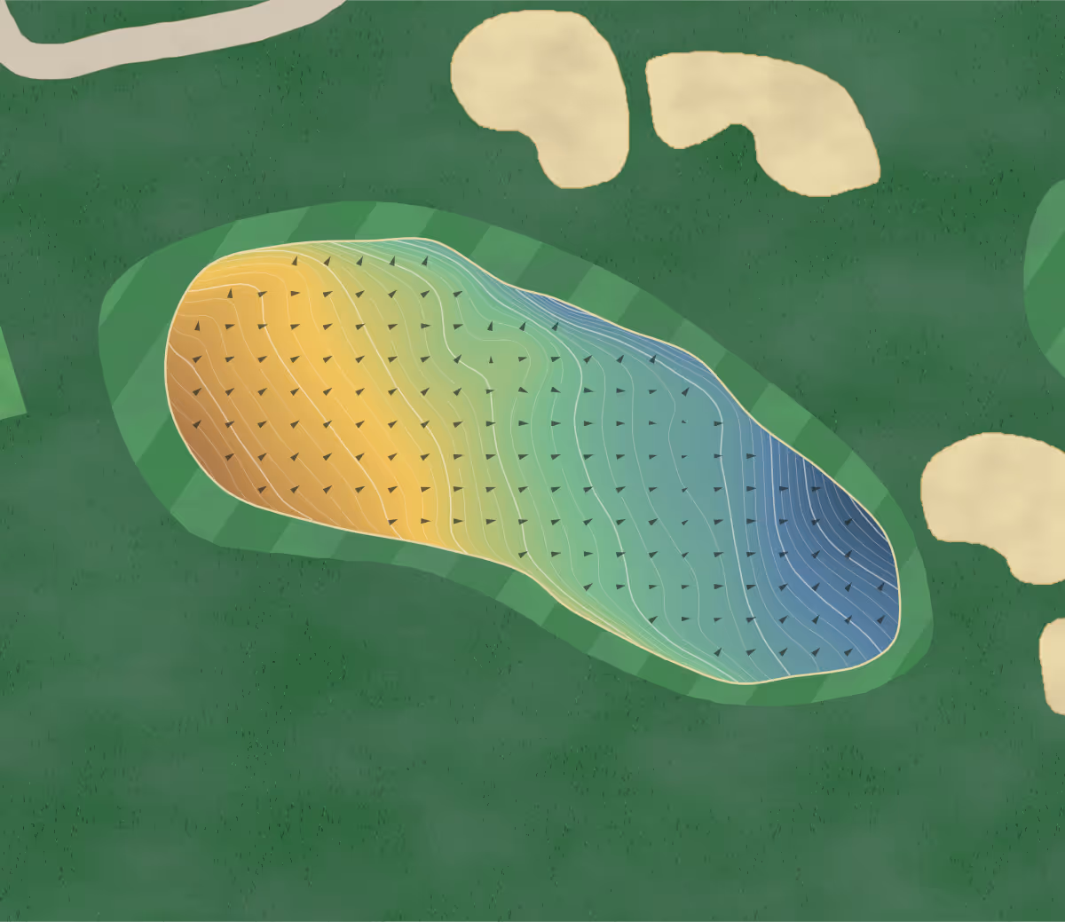 Green contour map of Williams College in Williamstown, Massachusetts — 384 elevation contours at a 3-inch interval with fall-line arrows, traced from 1-meter lidar
