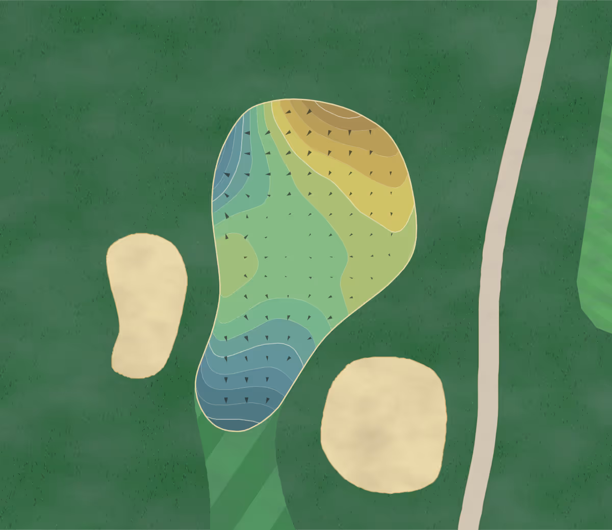 Green contour map of Willow Lakes in Bellevue, Nebraska — 245 elevation contours at a 3-inch interval with fall-line arrows, traced from 1-meter lidar