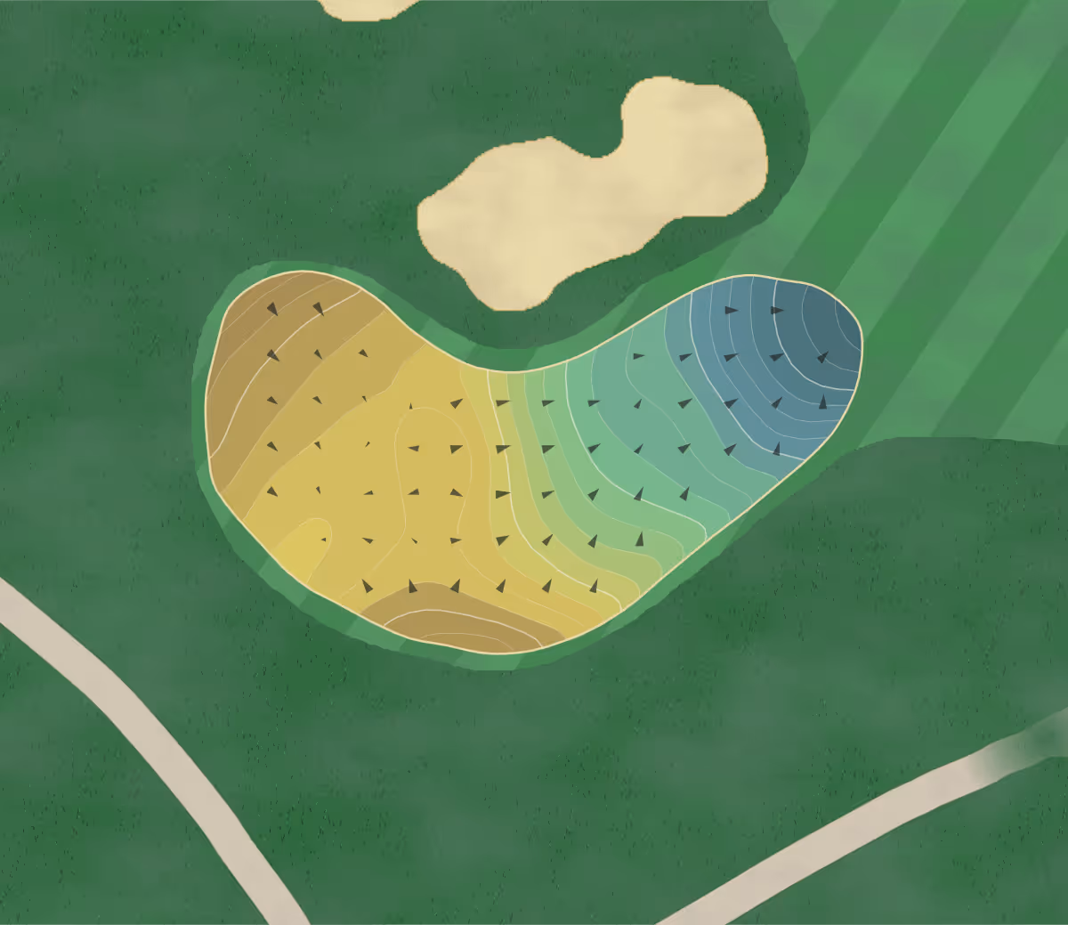 Green contour map of Willow Oaks in Richmond, Virginia — 241 elevation contours at a 3-inch interval with fall-line arrows, traced from 1-meter lidar