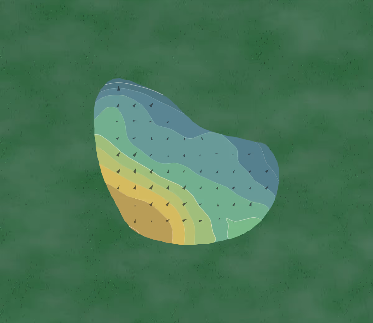 Green contour map of Willow Ridge in Fort Gratiot, Michigan — 67 elevation contours at a 3-inch interval with fall-line arrows, traced from 1-meter lidar