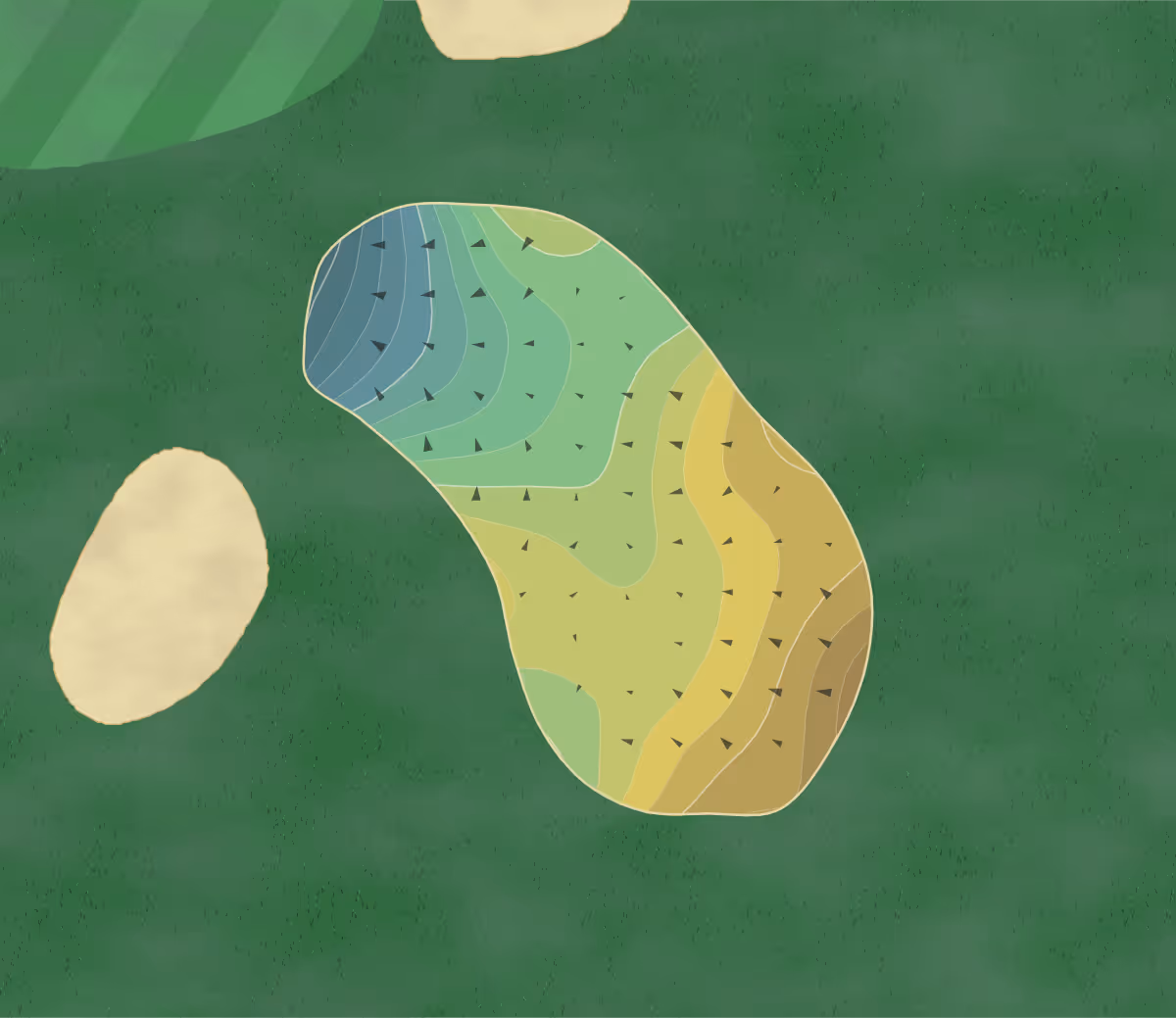 Green contour map of Willow Springs in San Antonio, Texas — 198 elevation contours at a 3-inch interval with fall-line arrows, traced from 1-meter lidar
