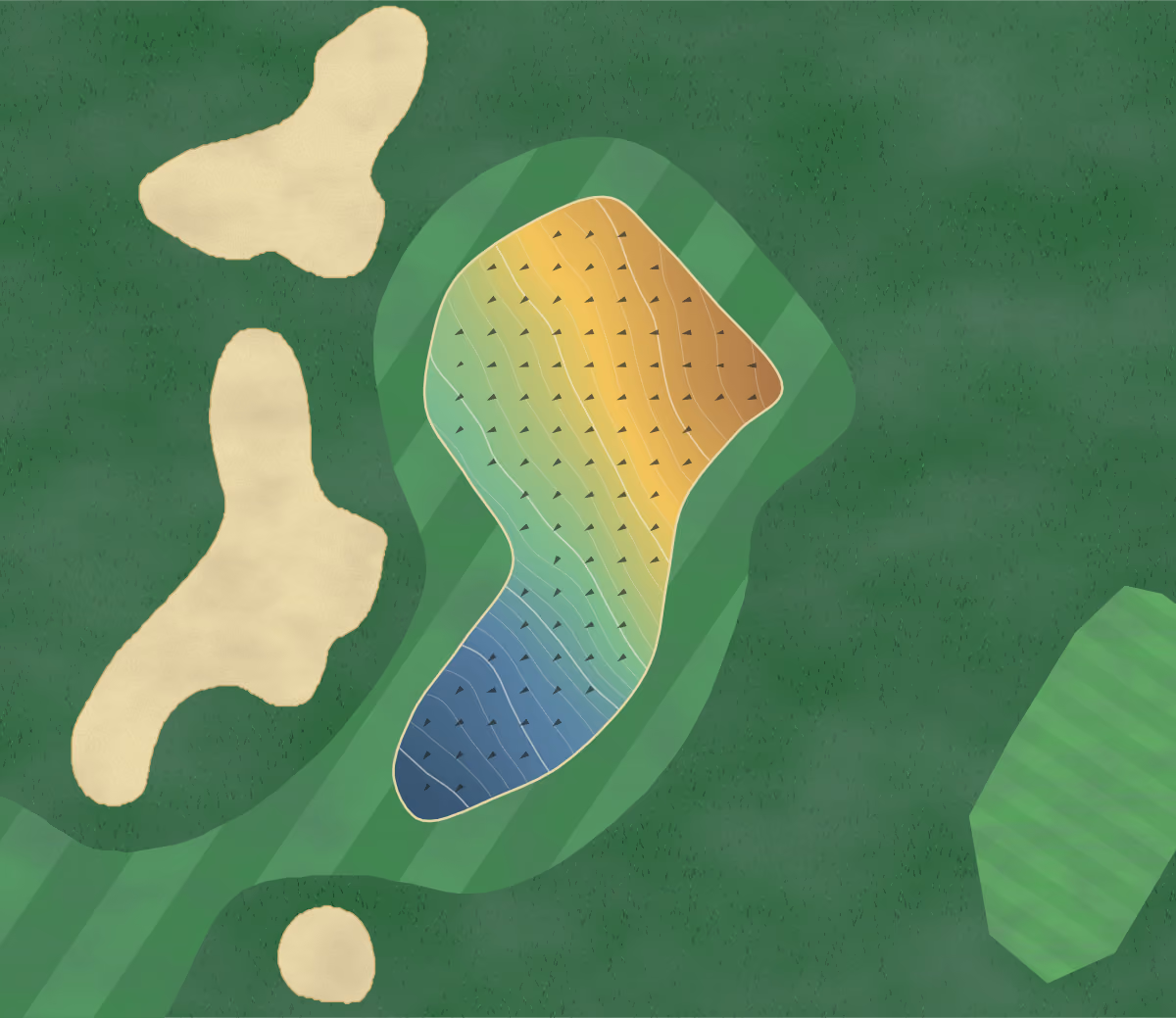 Green contour map of Willow Valley in Brighouse, England: 195 elevation contours at a 8-centimeter interval with fall-line arrows, traced from 1-meter lidar