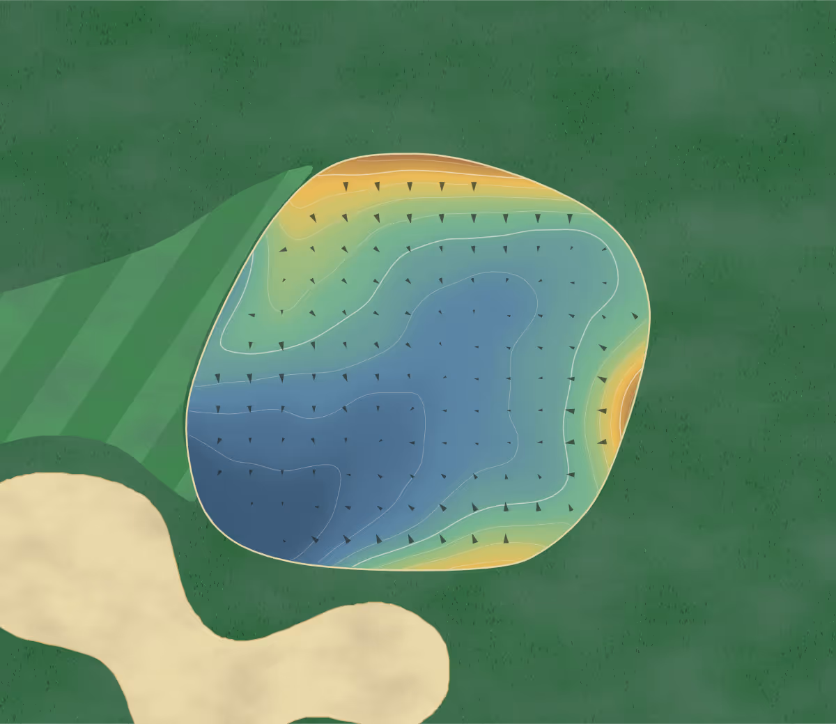 Green contour map of Willow Wood in Portland, Michigan: 195 elevation contours at a 3-inch interval with fall-line arrows, traced from 1-meter lidar