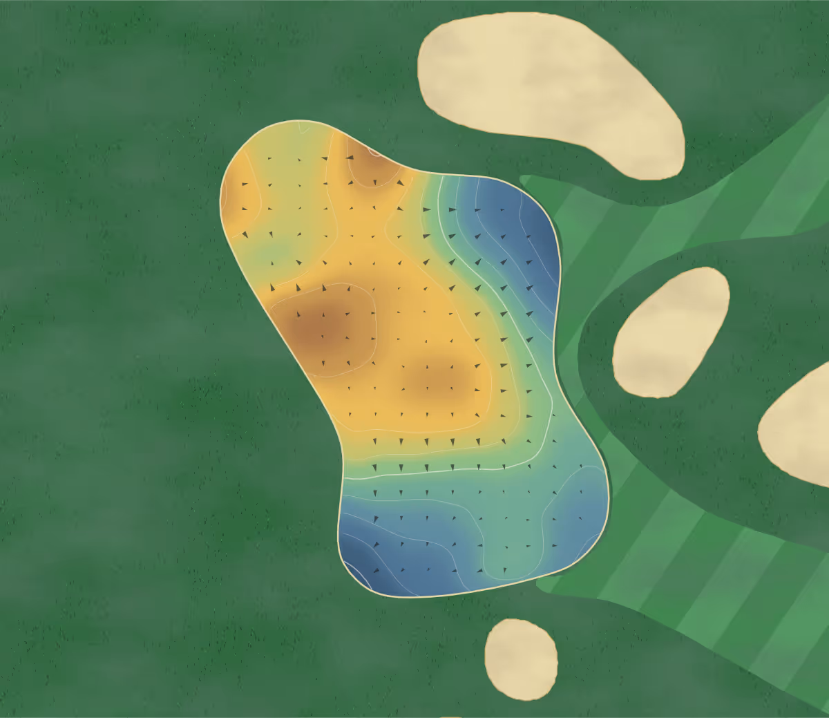 Green contour map of Willowbend in Wichita, Kansas: 174 elevation contours at a 3-inch interval with fall-line arrows, traced from 1-meter lidar