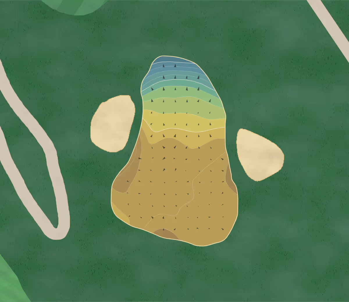 Green contour map of Windmill Lakes in Ravenna, Ohio — 141 elevation contours at a 3-inch interval with fall-line arrows, traced from 1-meter lidar