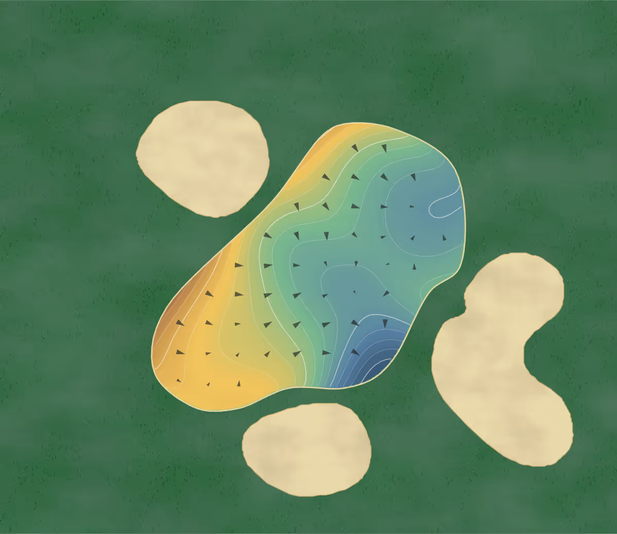 Green contour map of Woodmont CC in Canton, Georgia: 215 elevation contours at a 3-inch interval with fall-line arrows, traced from 1-meter lidar