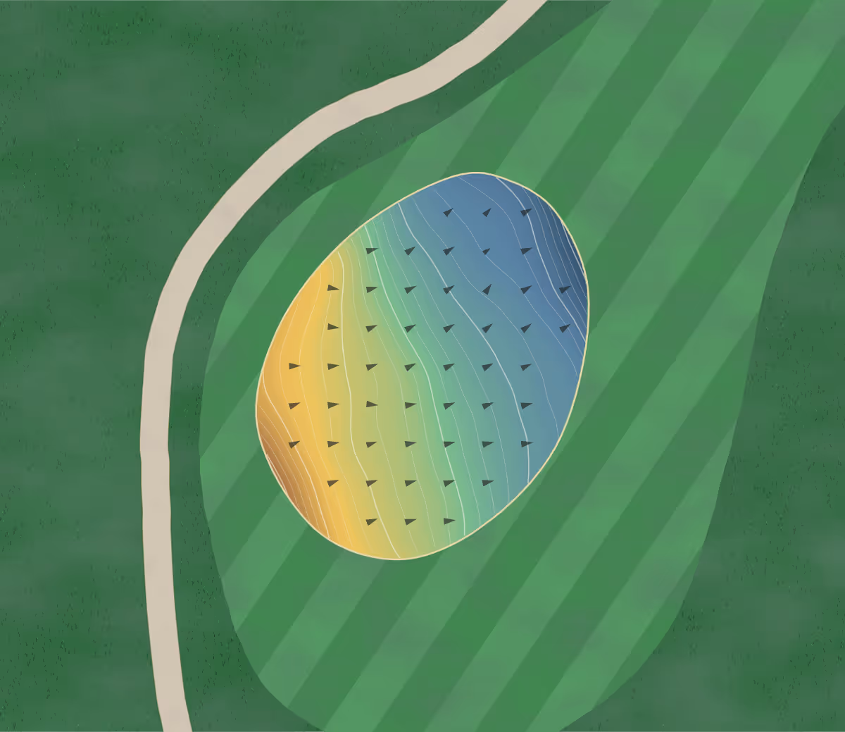 Green contour map of World of in Florence, Kentucky — 244 elevation contours at a 3-inch interval with fall-line arrows, traced from 1-meter lidar
