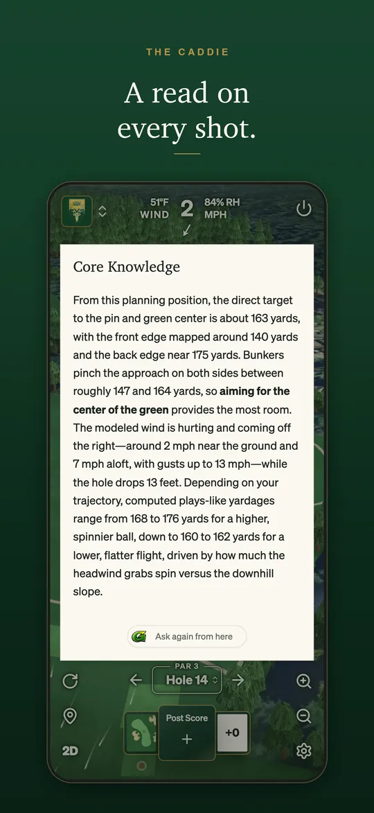 A caddie's read on TPC Sawgrass's island-green 17th