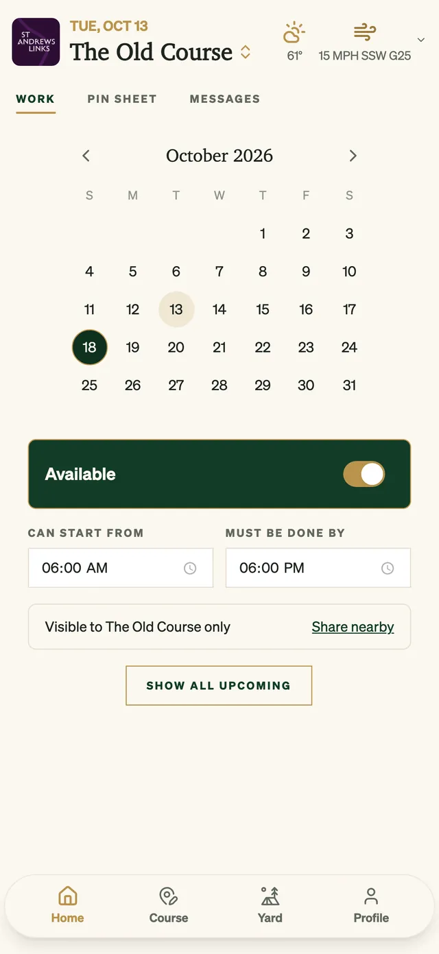 Die Reichweitenkontrolle: Verfügbarkeit für den Heimatclub beibehalten oder mit einem Fingertipp für nahegelegene Clubs anbieten